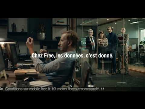 Pub Free Mobile 4G+ illimitée (au bureau) janvier 2020