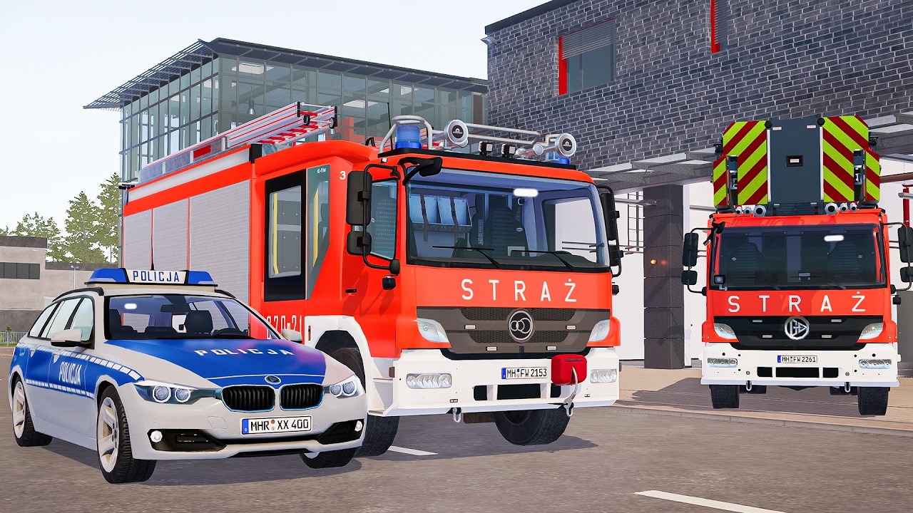 Emergency Call 112 – Polish Policja & Multi Firefighters First on Scene! 🚓🚒🔥 4K Ultra