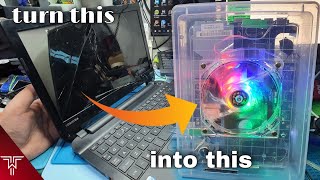 Broken Laptop  Convert into A Nice Desktop | Transform Old laptop into A Desktop DIY