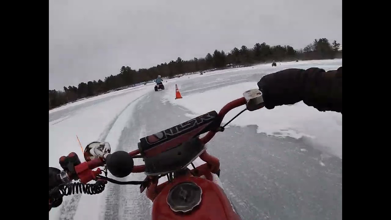 ATC 200s and 185 GP track ice racing central Wisconsin 