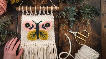 3D Butterfly WEAVING (+ Needle Felting!)