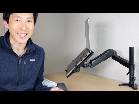 Reclaim Desktop Space with a Gas Spring Laptop Arm
