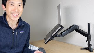 Reclaim Desktop Space with a Gas Spring Laptop Arm