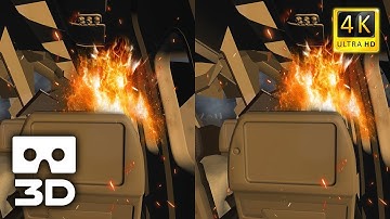 SBS 3D | Plane Crash Experience in Side By Side 3D Glasses video | #4