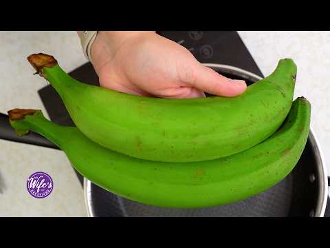 Do you have 2 green bananas? Perfectly golden brown without anything sticking!