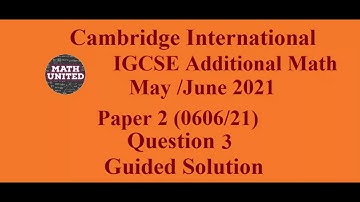 Solution- IGCSE  Additional Math Paper 0606/21 Paper 2 May June 2021 Question 3 Absolute inequality