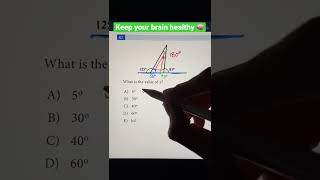 Geometry Problem | Finding the Missing Angle | SAT Prep | Math Problem