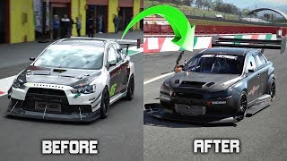 Mitsubishi Lancer EVO X TIME ATTACK Build Before and After + ONBOARD Comparison!