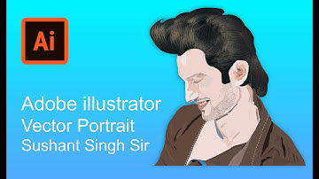 Adobe Illustrator CC 2020 Vector Portrait Sushant Singh Rajput Sir.
