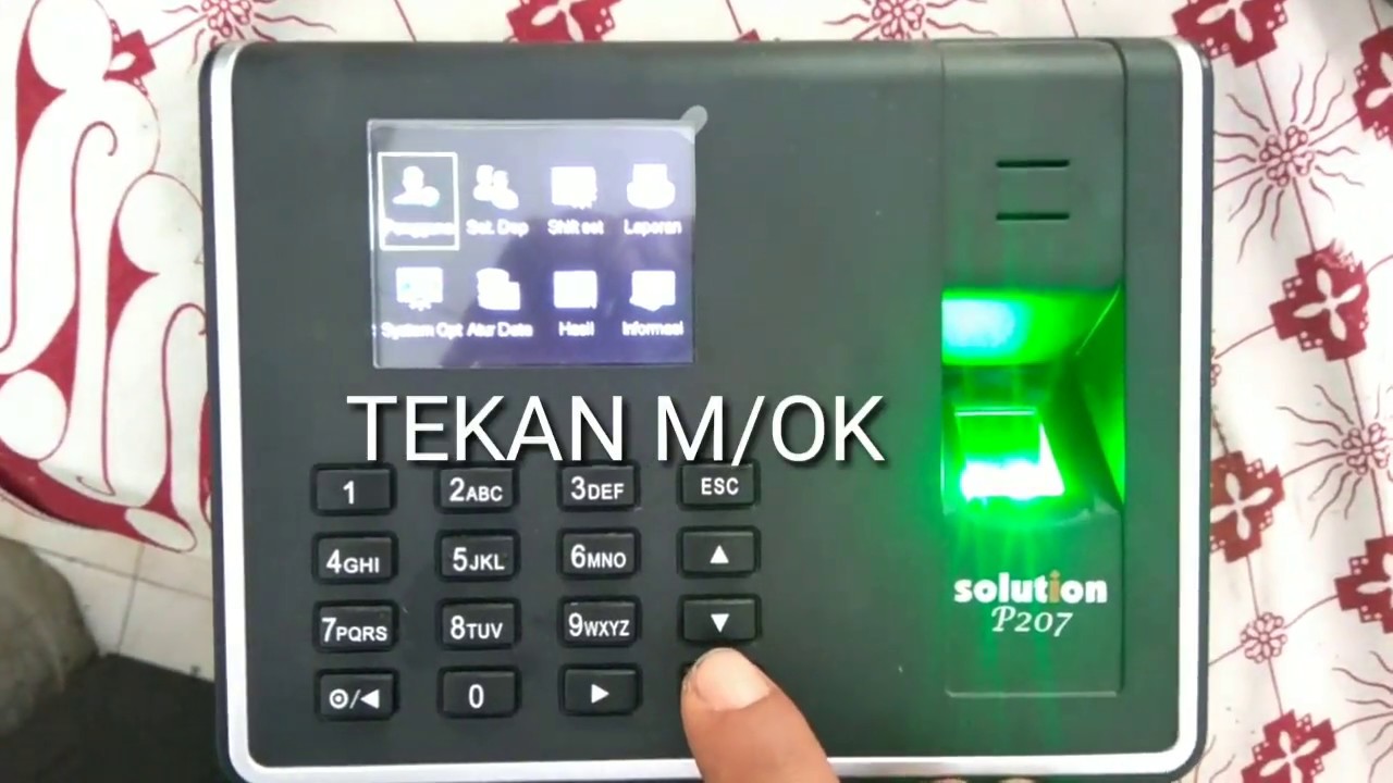 Cara Menggunakan Mesin Absensi Sidik Jari Solution P207
