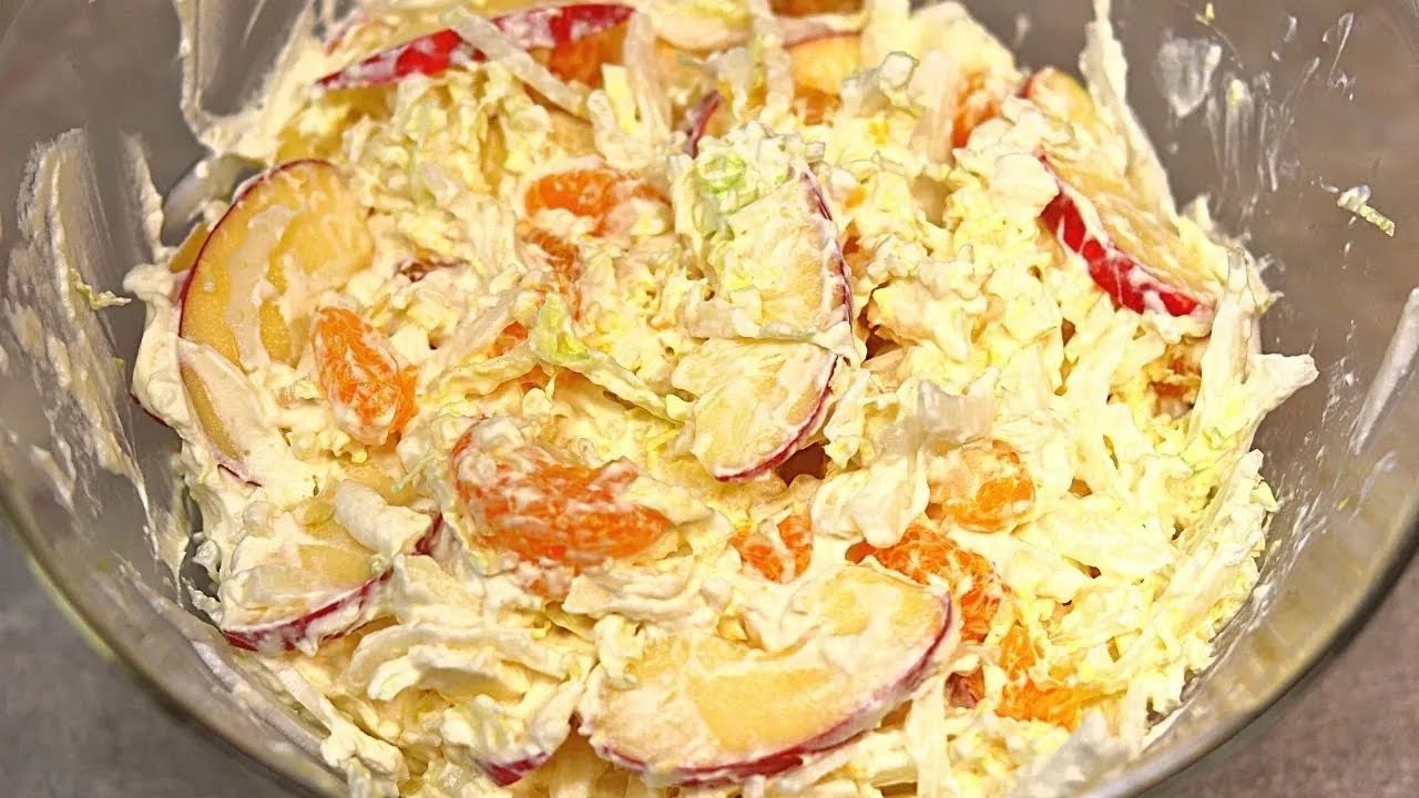 Leckerer Salat in 5 Minuten! Ich werde nie müde, den Salat zu essen! Chinakohlsalat mit Mandarinen