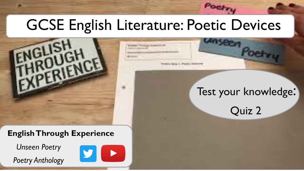 GCSE English Literature Unseen Poetry Poetry Poetic Devices Quiz 2