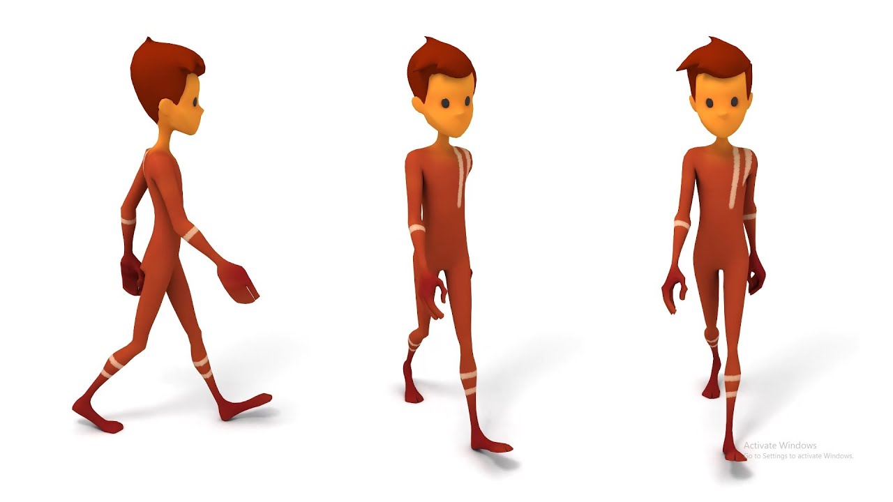 Basic Walk Cycle | Using 3D Stewart Character | Raghavendra Vaddar