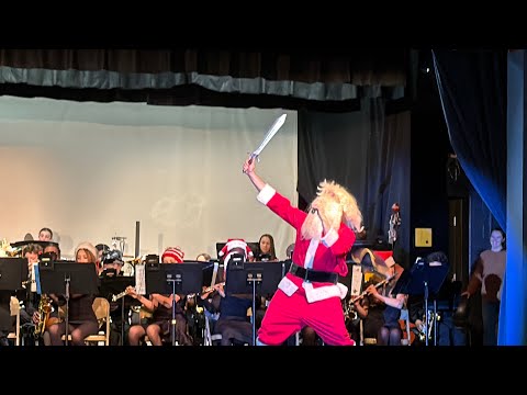 Santa the Barbarian | Winter band concert | Delran Middle School | Christmas 
