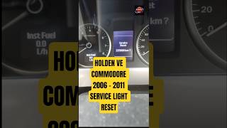 Holden VE Commdore 2006 - 2011 Service Light Reset Guide. #Holden #ve #vecommodore #servicelight