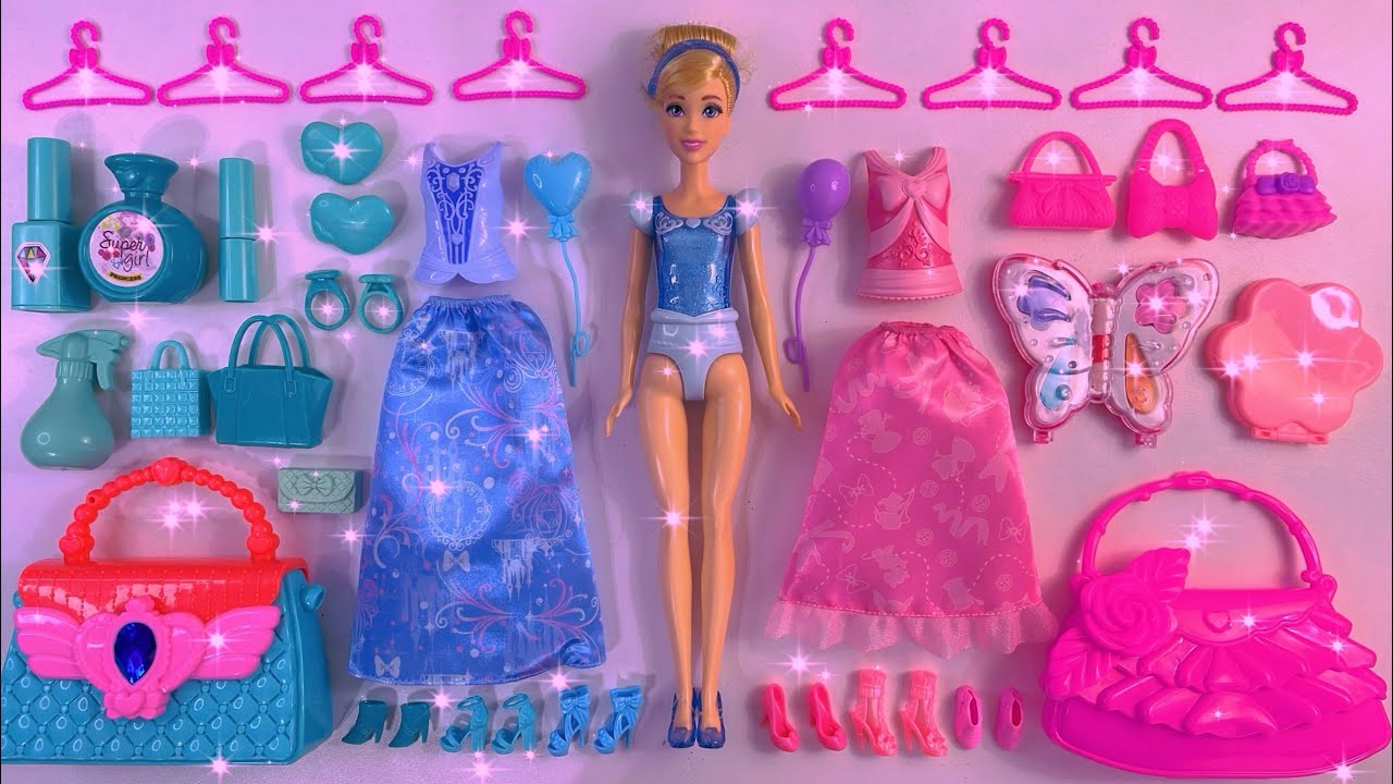 Disney Princess Doll Makeover ~ DIY Miniature Ideas For Barbie ~ Wig, Dress, Faceup, andMore! DIY 