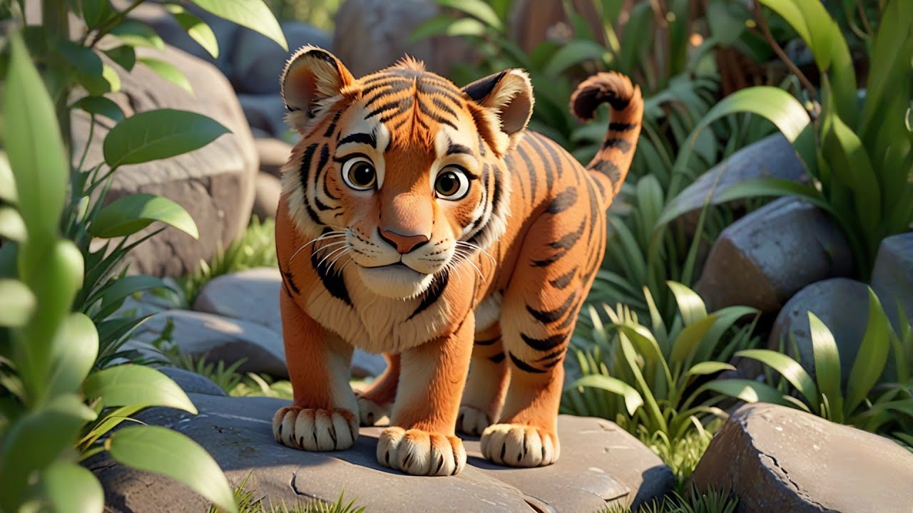 Tina Tiger Jumps Over a Rock | Jungle Adventure Song for Kids | Nursery Rhymes & Active Learning