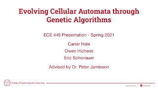 Evolving Cellular Automata through Genetic Algorithms