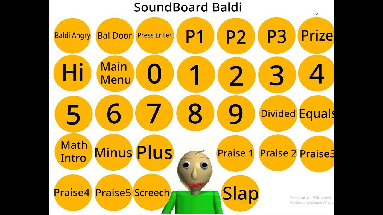 Soundboard baldi youtube