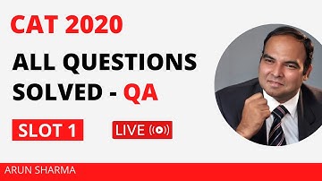 All Questions solved CAT 2020 Slot 1 QA