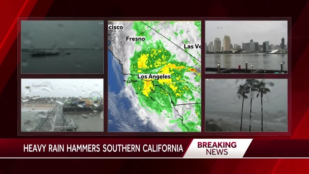 Tropical Storm Hilary hits Southern California - YouTube