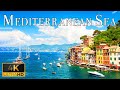 FLYING OVER MEDITERRANEAN SEA (4K UHD) - Piano Relaxing Music With Beautiful Nature Film For 2022