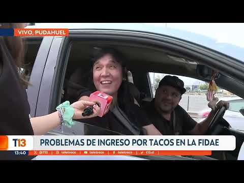 Congestión vehicular en acceso a Fidae