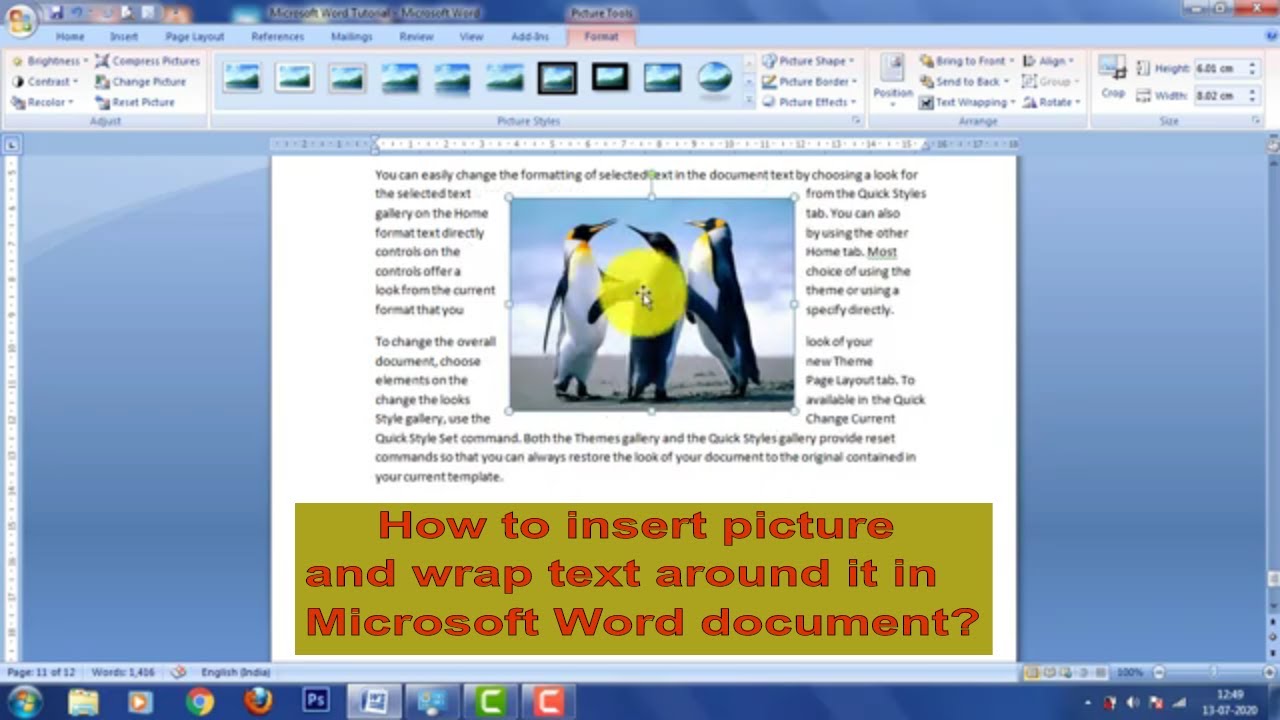 Wrap text word