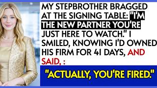 Details My Stepbrother Bragged I'm The New Partner At The Signing Table—I Owned The Firm And Said Actu... News