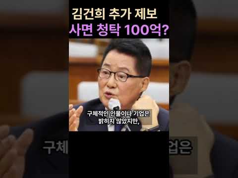 “박지원 ‘김건희 의혹 + 사면 청탁 제보’”