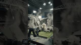 Hollywood Collapsed a Stadium Using Miniatures 🏟️💥 #Shorts