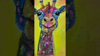 Start to Finish Giraffe Chalk ART #giraffe #coolart #chalk #art #inspiration #inspirational #fun