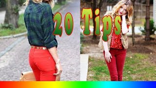 A Modern Way to Wear Red Jeans