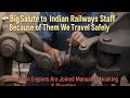 How Train Engines are Joined Manually /Hooking &amp; Shunting Process/Salute to Indian Railways Staff
