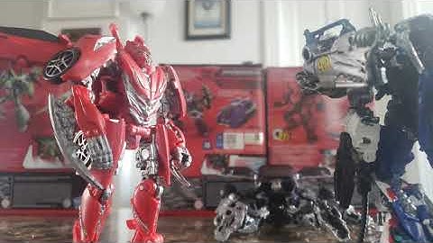 TRANSFORMERS DROPKICK AND THRUST VS DINO AND TOPSPIN (STOPMOTION)