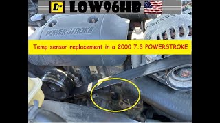How to replace the FORD 7.3 POWERSTROKE DIESEL ECT engine temp sensor #truck  #howto #repair #help