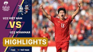 Highlights |U22 VIỆT NAM vs U22 MYANMAR | Văn Cường tỏa sáng, thầy trò Troussier giành HCĐ SEA Games