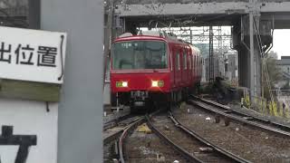 【6000系に連結】名鉄6800系6832F　普通岐阜ゆき名鉄岐阜駅到着