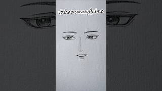 How to draw anime eyes, nose and mouth #tuts #tips #tricks