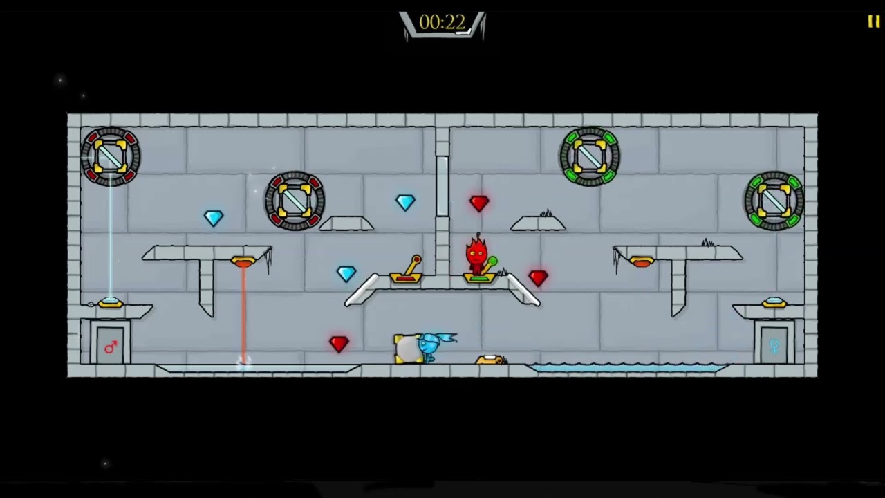 Fireboy And Watergirl 3: The Ice Temple Level 4 Full Gameplay 