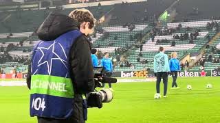 Players Warm Up , Celtic Fc V Rb Leipzig , Champions League 5112024