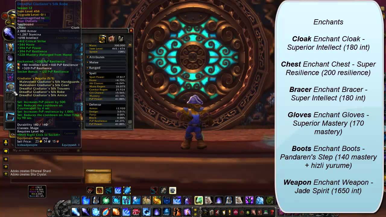 Kabuszfk Wow Mop  Frost Mage PVP Guide 5.1 90 lvl