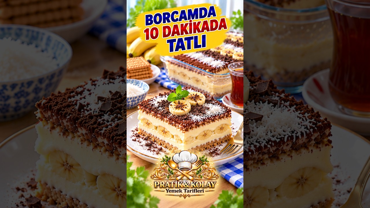 Borcamda 10 Dakikada Tatlı!  Çok Kolay, Çok Hafif ve Nefis #tatlıtarifleri #food #recipe #short
