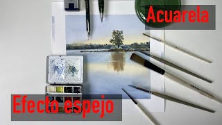 Acuarela efecto espejo / Watercolor reflection