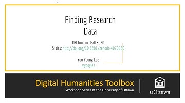 DH Toolbox: Finding research data (demo workshop)