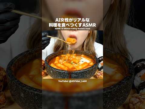 【ASMR】AI女性がリアルなトッポギを食べつくすASMR #asmr