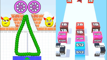 Jelly Run 2048 Vs Draw To Smash Gameplay| Android Ios game