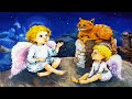 Милые ангелы и коты художницы Ирины Капустиной