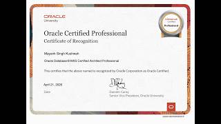 Oracle Database@AWS Architect Professional | My Journey, Tips & Important Topics