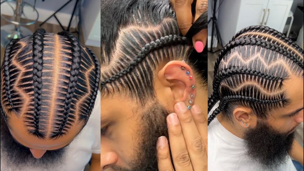 Amazing men hairstyles/ men braids hairstyles/cornrows,stitch braids,braided  styles - YouTube